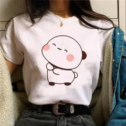 Bubu Dudu Female Designer Anime Cute Girl Pattern Fun Harajuku Summer Breathable Top Harajuku Sleeve Casual Aesthetic Clothes