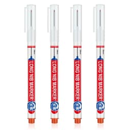 4Pcs/Set 20mm Deep Hole Long Nib Head Markers For Metal Perforating Pen Waterproof Bathroom Woodworking Decoration Multi-Purpose