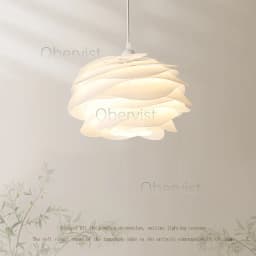 Danish Designer White Rose Pendant Lighting for Kitchen Island Bedroom Romantic Restaurant Acrylic Petal Chandelier Decor Lamps