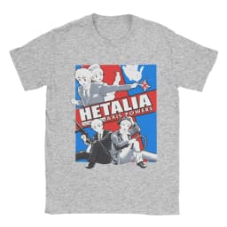 Hetalia Axis Powers T-Shirt for Men Creative Cotton Tee Shirt Crew Neck Short Sleeve T Shirts Printed Clothes