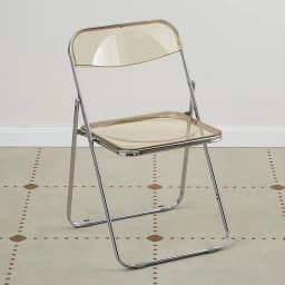 Modern Simple Acrylic Transparent Folding Chair Portable Dining Leisure Chair for Home Living Room Balcony
