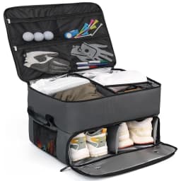 Golf Trunk Organizer Waterproof Car Golf Shoes Bag With Large Golf Storage Box For Shoes Balls Tees Clothes Gloves Accessories 