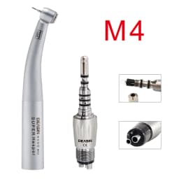 DEASIN Dental Children High Speed Handpiece Mini Head 9000L Fiber Optic LED 4 Spray Short Shank Burs for Kids