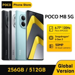 【World Premiere】POCO M8 5G Smartphone Global Version Snapdragon® 6 Gen 3 6.77" 120Hz Display 50MP Camera 5520mAh 45W NFC