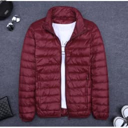 Men's Short Hooded Ultra-Thin Cotton Jacket Lightweight Fashionable Versatile Winter Outerwear Slim Fit Style Regular Length