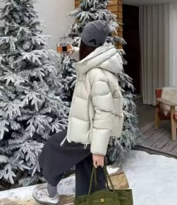 Puffy Hooded Down Jacket Women 2027 Winter Thick Warm Quilted Cotton Padded Coat Stylish Outdoor Parkas Casual Daily Wear куртка