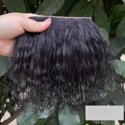 Trendy Mongolia Fur Sheepskin Wool Extensions Curly Texture Hair Row Curly Hair Extensions Durable Doll Hair Hair Wefts