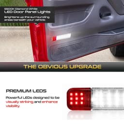 2X LED Door Panel Light Courtesy Lamp For Hummer H2 2003 2004 2005 2006 2007 2008 2009 Chevy Silverado 1500 2500 3500 Dually Bed