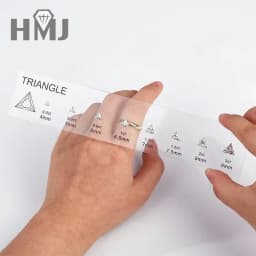 High Quality Diamond Cutting Carat Tools Ring Mainstone Size Comparation Gemstone 5A CZ Master Set Sample For Customized Jewelry
