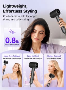 High Speed Hair Dryer 600 Million Negative Ion Hair Care 110000 RPM Fast Drying 220V (with EU Adapter) Wind Speed 64m/s