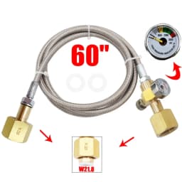 CO2 Cylinder Refilling Station for Sodastream Charging Adapter 1.5m Steel Braided Hose W21.8-14|DIN477|CGA320