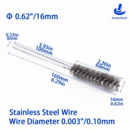 DIY Drill Brushes 50 X 150mm Stainless Steel Wire Tube Brush for Inner Diameter Deburring Polishing Cleaning Rust Removing