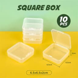 10Pcs/Set Storage Box Transparent Square Plastic Boxes Earrings Jewelry Packaging Storage Dustproof Box DIY Jewelry Organizer