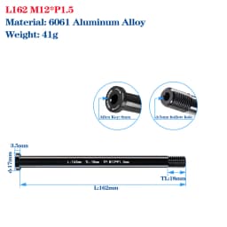Thru Axle Skewers For MTB Road Bike Frame Fork High Strength M12/M15 Shaft Skewers For 100/110/142/148 Frame Fork Thru Axle Hub