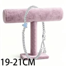 2026 New 925 Silver Classic Women's Circular Logo Love Heart Tennis Adjustable Bracelet Display Tool DIY Exquisite Charm Jewelry