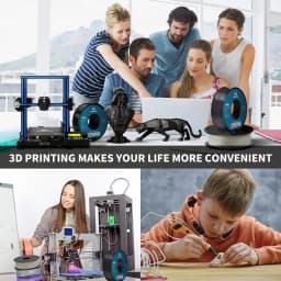 Geeetech ABS+ 3D Filament 1.75mm 1KG Plastic, 3D Printer Material, Tangle-Free, Non-Toxic, Vacuum Packaging White Black