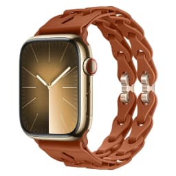Chain Link Silicone Strap for Apple Watch Band Ultra 3 2 49mm 44mm 40mm 45mm 41mm 42mm Bracelet for Series 11 10 9 8 7 6 5 4 SE3