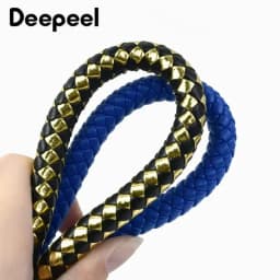 2Pcs 30-60cm Leather Bags Handles Shoulder Strap DIY Replace Handbag Straps Braid PU Rope Fashion Woman Bag Hardware Accessories