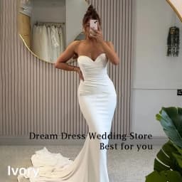 DREAM Customized Elegant Long Wedding Dresses Sweetheart Backless Floor-Length Mermaid Bridal Gown Women Vestidos De Novias 2026