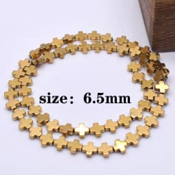 Plated Genuine Gold Color Retention AAA+ Natural Hematite Stone Spacer Loose Beads For Jewelry Making Diy Bracelets Finding