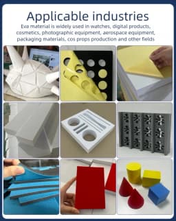 Various Hardness EVA Foam Sheet Soft Hard EVA Rubber Board Shock Absorption Noise Reduction Foam DIY Model Making Material