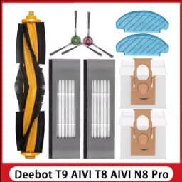 For ECOVACS Deebot T8 AIVI T9 AIVI N8 Pro AIVI N9 N10 N10 Plus Accessories Main brush, side brush, filter, dust bag,Hepa Filter
