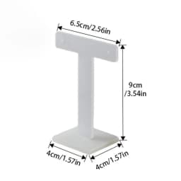 Jewelry Display Rack, Acrylic T-shaped Earring Display Stand Set, High-end Acrylic Earrings Holder Organizer Case White Acrylic