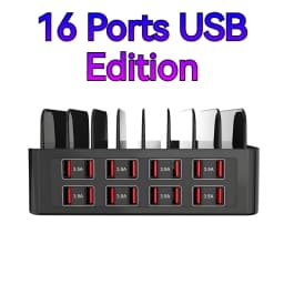 150W Universal Multi USB Charger 16 Port USB Type C Fast Charging Station Stand For Ipad Iphone 17 16 Samsung S22 Xiaomi Tablet