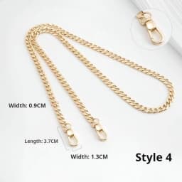 Chain strap Golden Bag Chain Accessories Metal Extension Chains Underarm Crossbody Shoulder Belt Replacement For Women's Bag