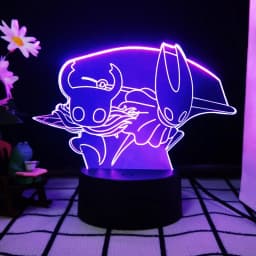 Hollow Knight 3D Visual Stereo Night Light LED Ambient Lamp Bedroom Bedside Ornament Merchandise Gift & Birthday Present for Boy