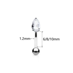 16G 316L Surgical Steel Water Drop Ear Cartilage Tragus Helix Piercing Stud Earrings Eyebrow Wholesale Body Jewelry