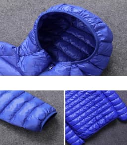 Ultra Light Down Jackets Feather Cotton Hoodie Autumn Winter Men Long Sleeve Zipper Waterproof Lightweight Coat Tops Oversize