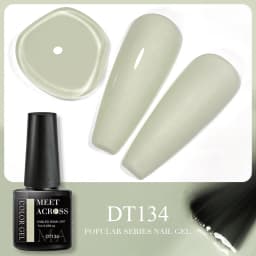 MEET ACROSS 7ml Orange Red Pink Gel Nail Polish Laser Sparkling Soak Off Semi Permanent Nail Art UV Gel Varnishes Spring Summer