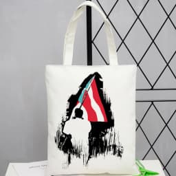 Bad Bunny tote bag einkaufstasche personnalisable foldable reusable shoulder femme