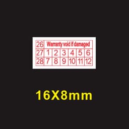 200pcs New Year 26/27/28 red rectangular fragile label if remove the label warranty tear invalid sticker 16X8mm