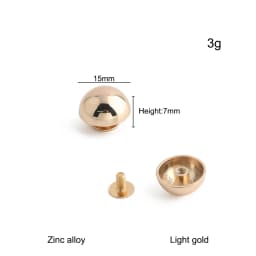 30/100/200PCS 8-20mm Mushroom Dome Bolt Metal Round Button Rivets For Handbag Clothing Decoration Screw Back Studs Accessories
