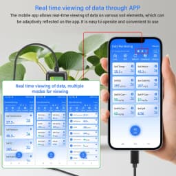 YAGO Soil Sensor 8 in 1 for Agriculture pH EC Moisture NPK Tester Android/HarmonyOS USB Smart Soil Meter for Precision Farming