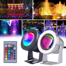 10w RGB LED Flood Light Underwater Fountain Pool Pond Aquarium Waterproof IP67 Spotlight Bulb Outdoor Garden 12V 110V 220V