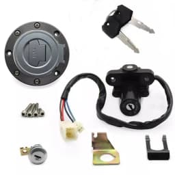 Ignition Switch Fuel Gas Cap Seat Lock Key Set For Yamaha YZF R1 YZF R6 1992-2013 FJR1300 2001-2010 FZ6 YZF1000 YZF600 1991-2011