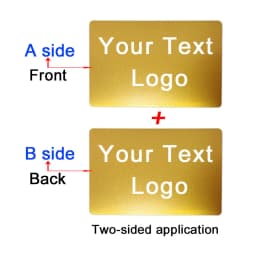 86x54x0.4mm Personalize Your Logo Text Aluminium Plate Custom Badge Adhesive Tape ID Door Wall Mailbox Business Card Name Tag