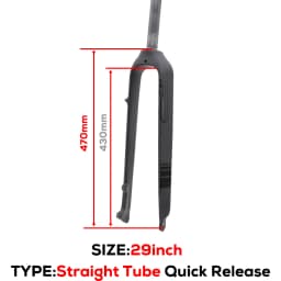 MTB Full Carbon Fiber Rigid Fork,Straight/Tapared Tube Bicycle Fork,9*100mm Quick Release,Thru Axle 15*100mm,26/27.5/29 Inch