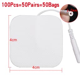 50/100Pcs TENS Pads EMS Electrode Patch Nerve Muscle Stimulator Silicone Gel Tens Electrodes Digital Acupuncture Pad Accessories