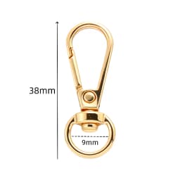 10-100pcs 9mm Metal Buckle Swivel Clasp Bag Strap Carabiner Spring Clip Keychain Snap Hook Webbing Hardware Accessory