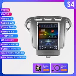 Android Car Radio for Ford Mondeo 4 Galaxy 2006 - 2010 Multimedia Stereo 9.7inch Vertical Screen Carplay Auto Android Headunit