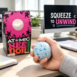 Needoh Snow Ball Crunch Squeeze Stress Ball Fidget Toy Soft Quick Rebound Flour Filling Non-toxic Anxiety Relief Autism ADHD Toy