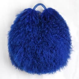 Luxury Real Mongolia Lamb Fur Handbag Soft Plush Genuine Leather Shoulder Boston Bag Women's Purse Hobo Style Fluffy Fuzzy Bags
