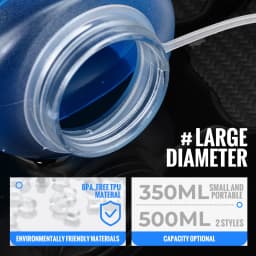 WRELS Water Bottle TPU Folding Soft Flask BPA-Free Collapsible Water Bottle for Hydration Vest Pack Running Hiking Water Bottle