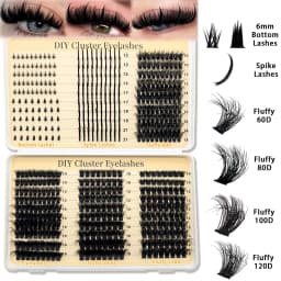 Large Capacity Eyelash Book 5D Fluffy 60D-300D Eyelash Bundle Mange Eyelash Nail Effect Fairy Anime Eyelashes Multiple Mixed Sty
