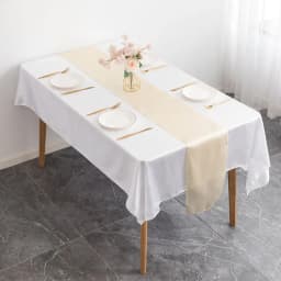12x108 Inch Satin Wedding Table Runners for Wedding Banquet Table Decorations Bright Silk Smooth Spring Party Chair Sashes Bows