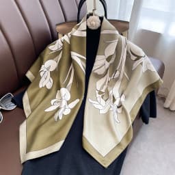 New Luxury Print Twill Silk Square Scarf for Women Headband Shawl Fashion Wraps Hijab Neckerchief Headscarf Foulard Bandana